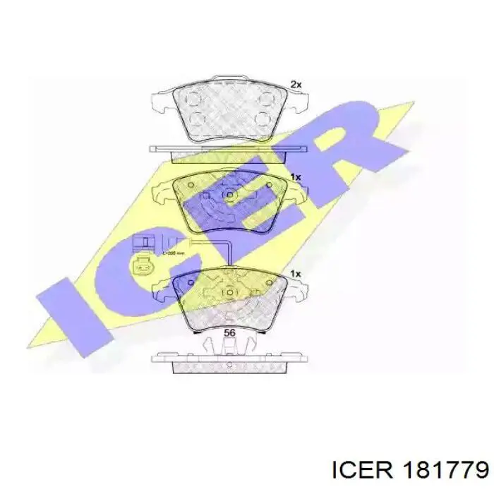 Купити 181779 Icer Колодки гальмівні передні, дискові