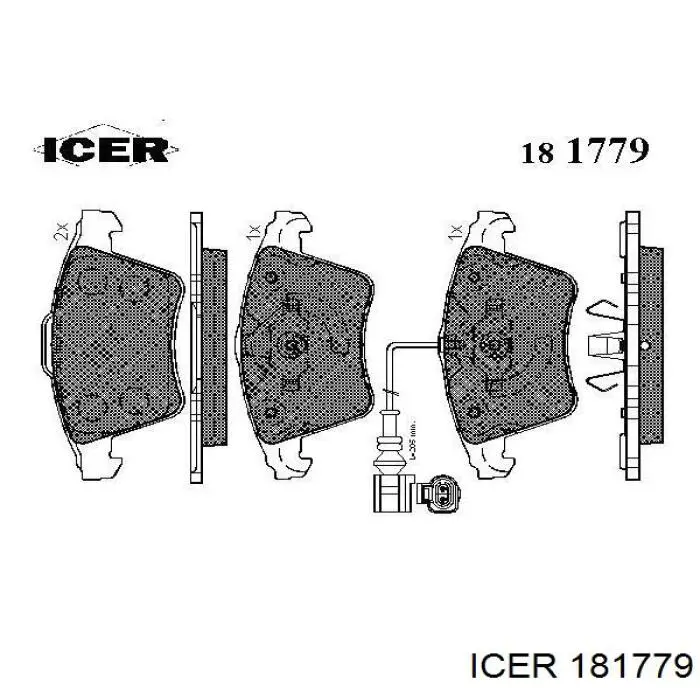 181779 Icer колодки гальмівні передні, дискові