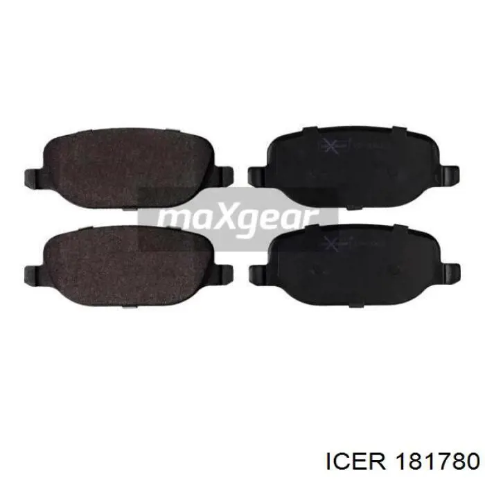181780 Icer колодки гальмові задні, дискові