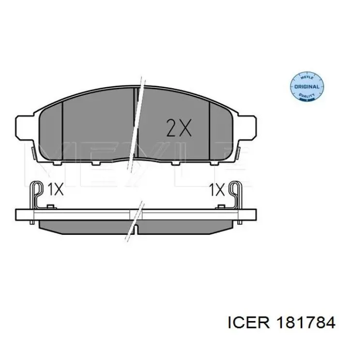 Гальмівні колодки Icer 181784 ціна, від 26.54 USD