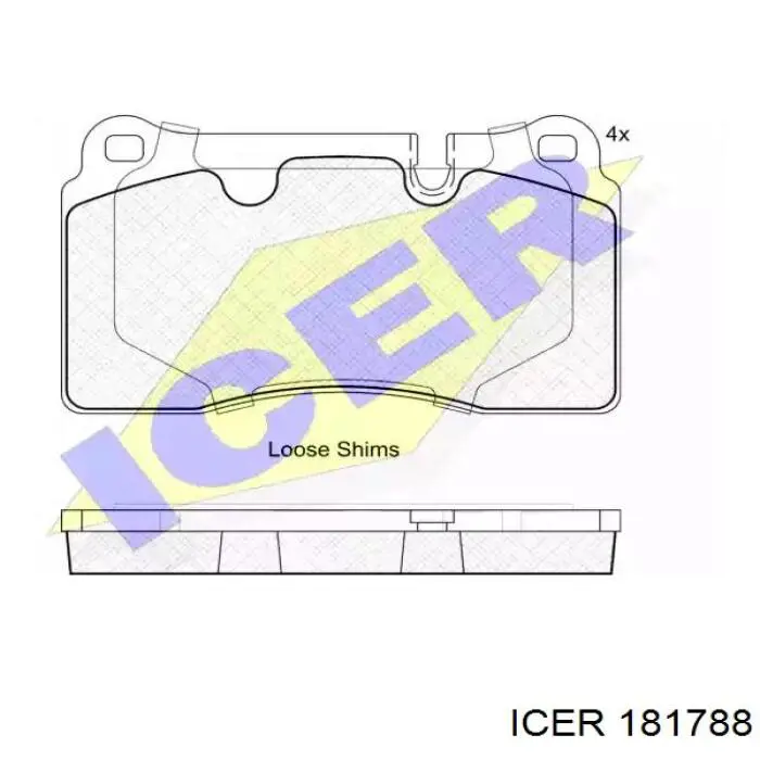 Гальмівні колодки Icer 181788 ціна, від 34.40 USD