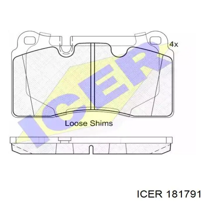 Гальмівні колодки Icer 181791 ціна, від 32.79 USD