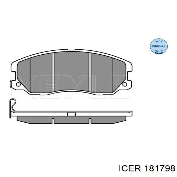 181798 Icer колодки гальмівні передні, дискові