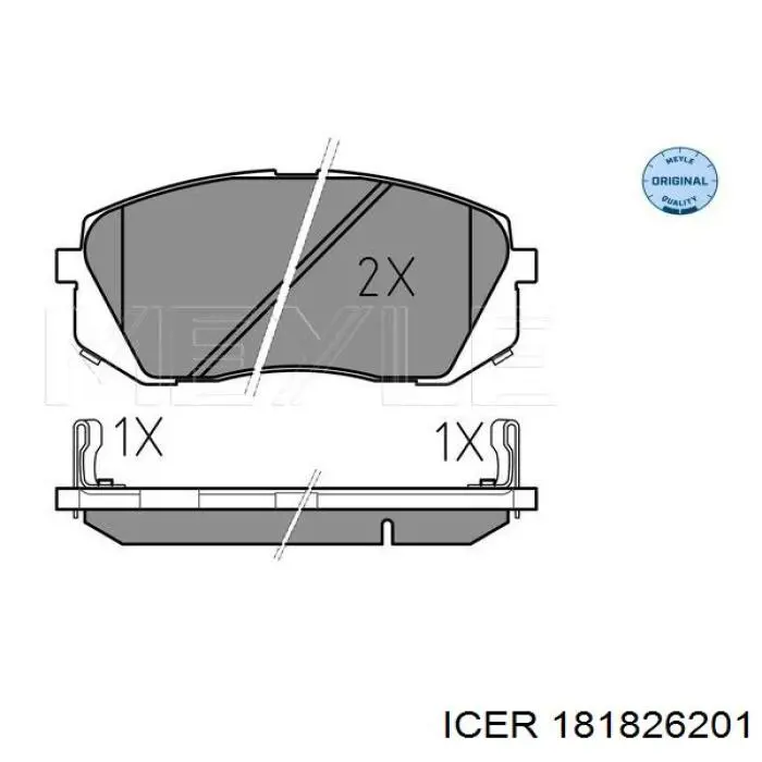 Тормозні колодки Icer 181826201