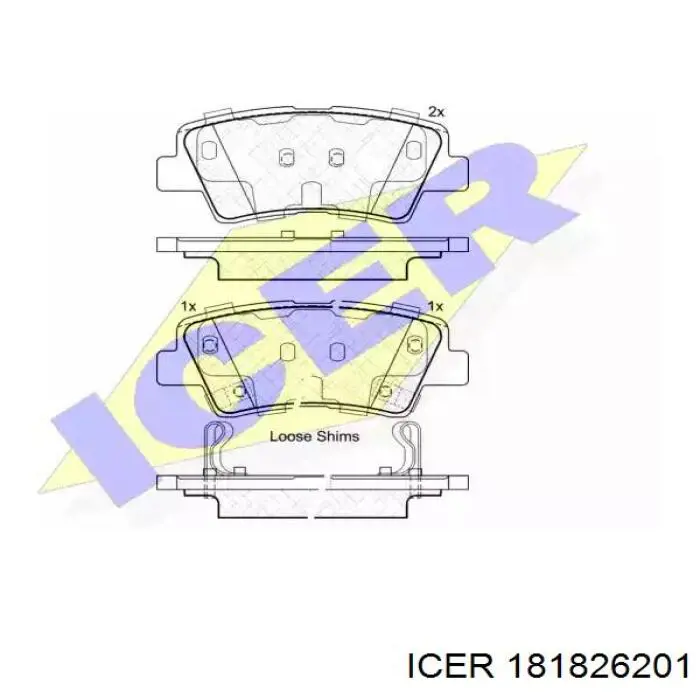 181826201 Icer Передні гальмівні колодки