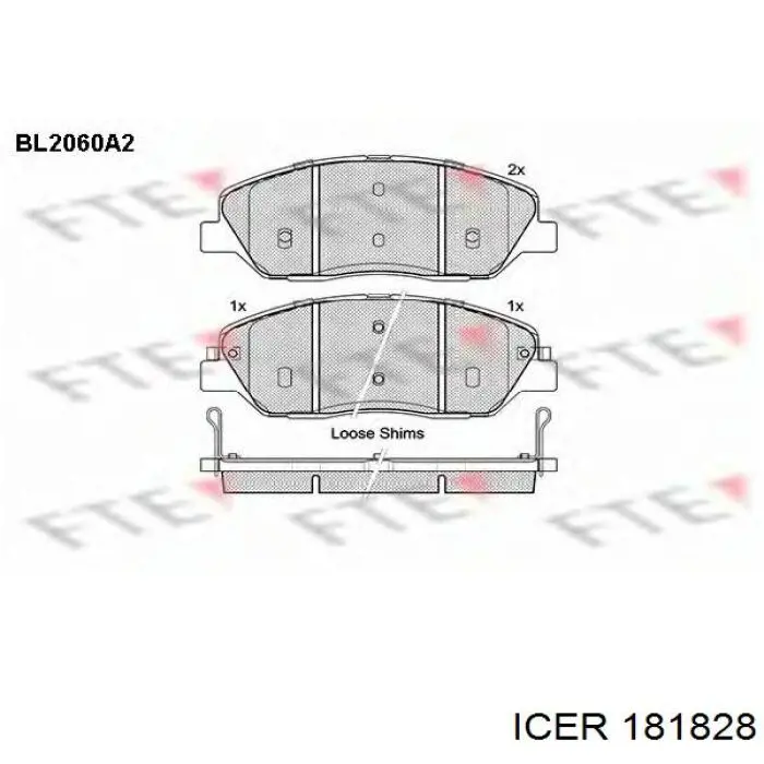 Гальмівні колодки Icer 181828 ціна, від 24.26 USD