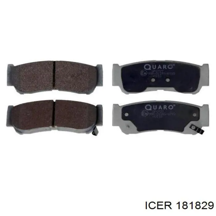 Задні гальмівні колодки 181829 Icer