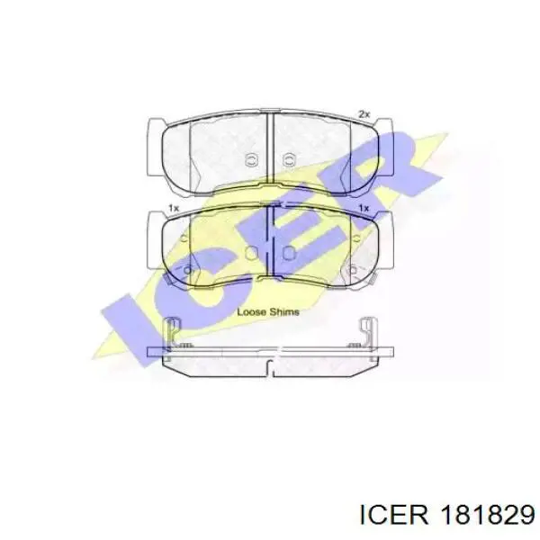 181829 Icer колодки гальмові задні, дискові