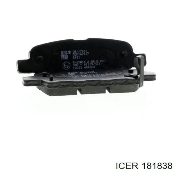 Задні гальмівні колодки 181838 Icer