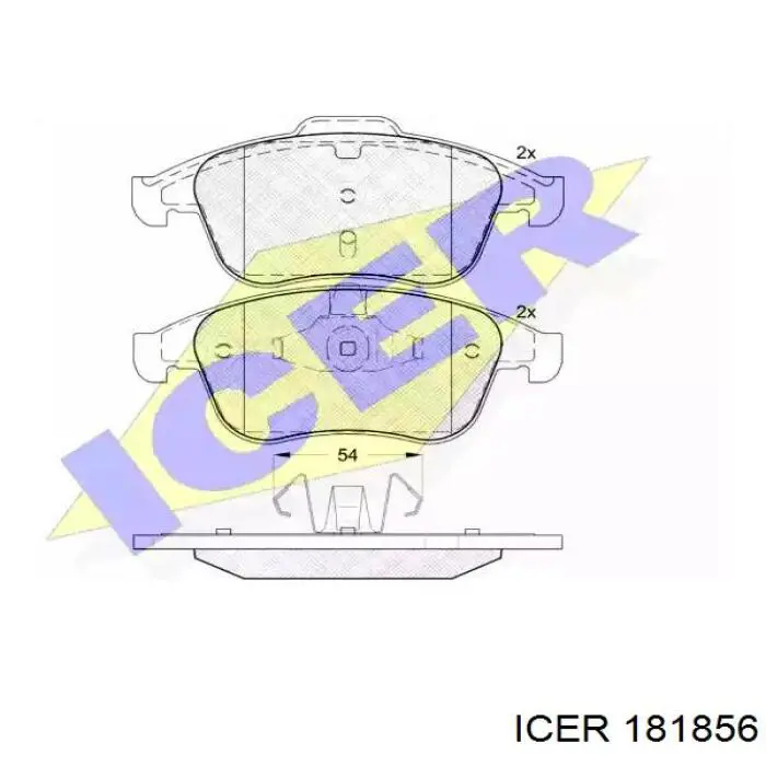 Передні тормозні колодки 181856 Icer