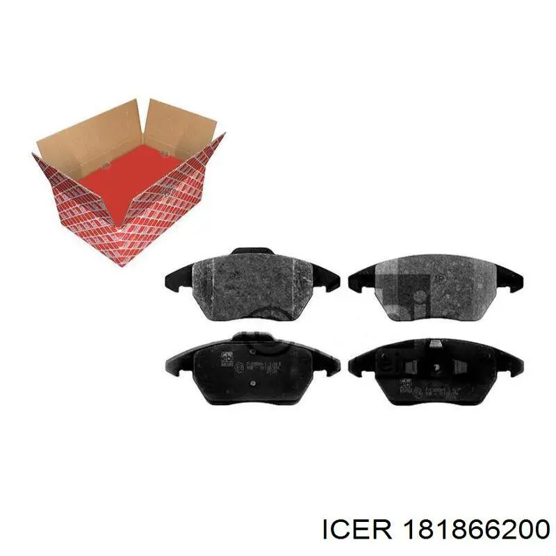 181866200 Icer Передні гальмівні колодки