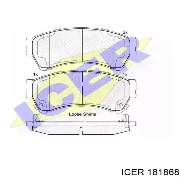 Гальмівні колодки Icer 181868 ціна, від 29.39 USD