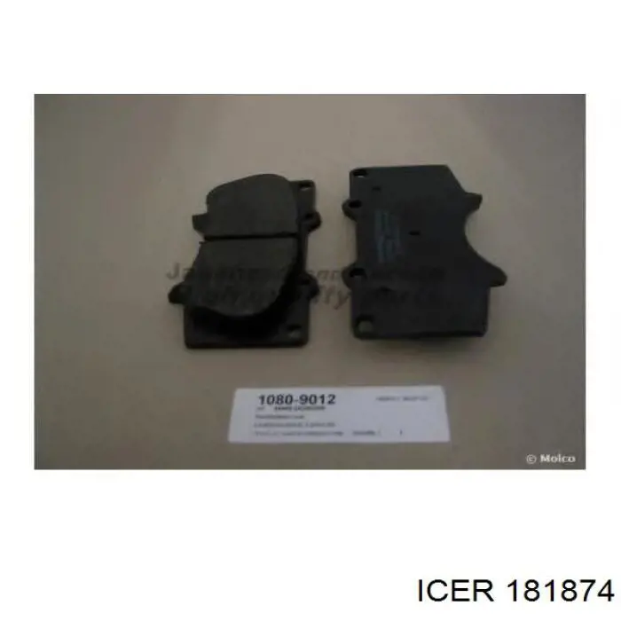 181874 Icer колодки гальмівні передні, дискові
