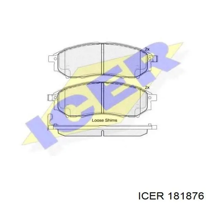 181876 Icer колодки гальмівні передні, дискові