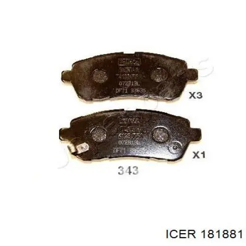 Гальмівні колодки Icer 181881 ціна, від 25.34 USD