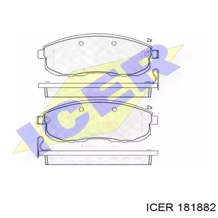 Гальмівні колодки Icer 181882 ціна, від 22.80 USD