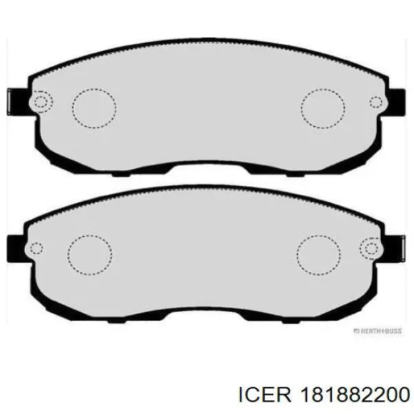 181882200 Icer Передні гальмівні колодки