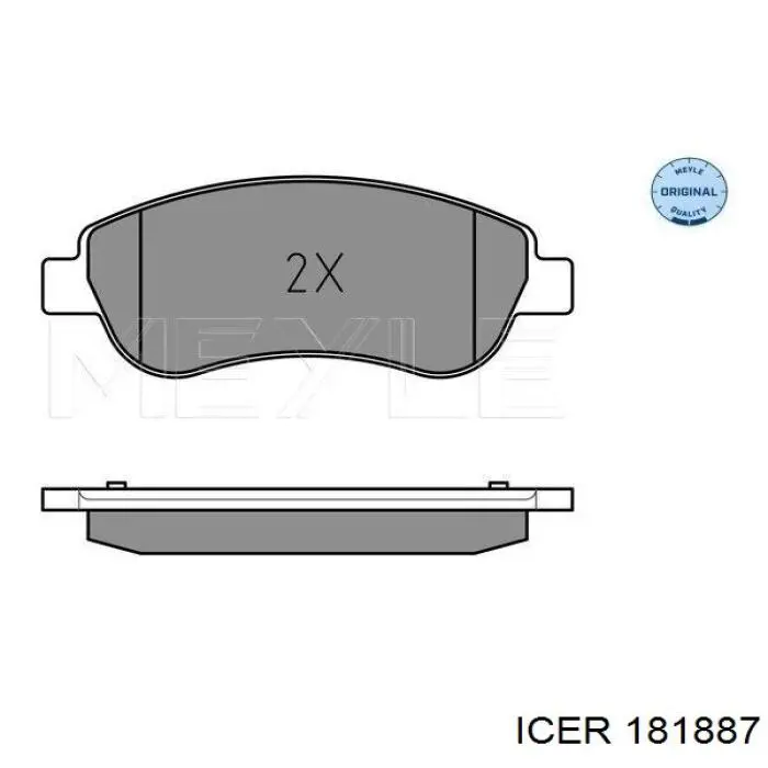 Гальмівні колодки Icer 181887 ціна, від 29.06 USD