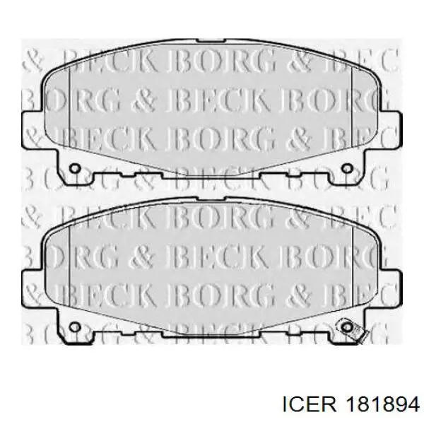Тормозні колодки Icer 181894