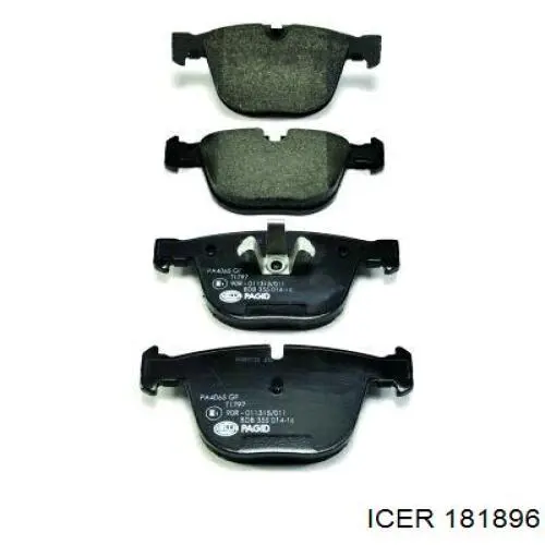 Задні гальмівні колодки Icer 181896 ціна, від 42.21 USD