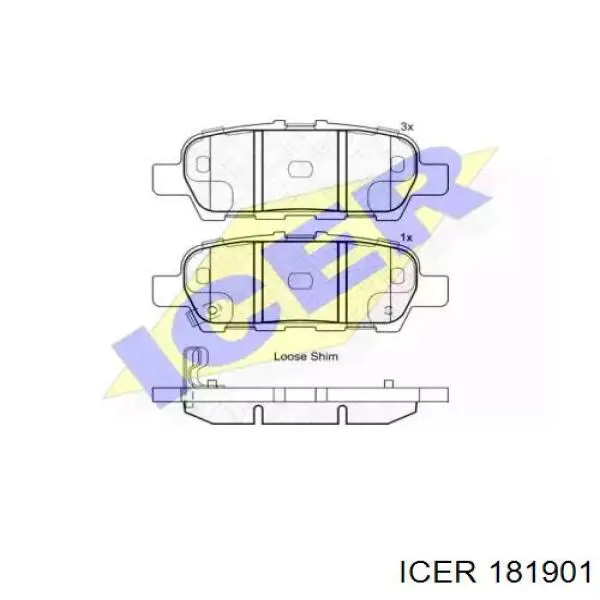 Купити 181901 Icer Задні колодки