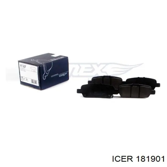 Задні гальмівні колодки Icer 181901 ціна, від 21.15 USD