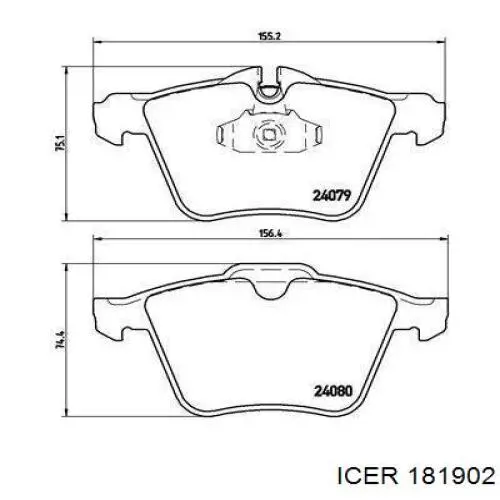 Тормозні колодки Icer 181902