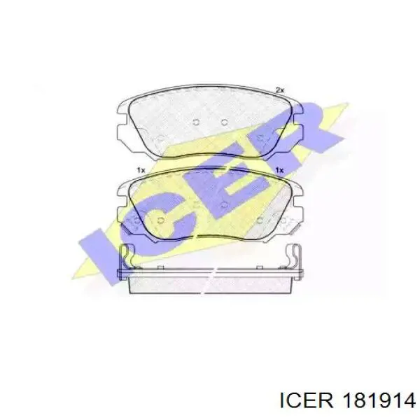 181914 Icer колодки гальмівні передні, дискові