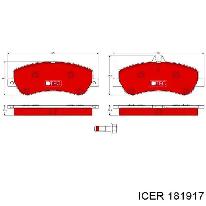 Гальмівні колодки Icer 181917 ціна, від 37.00 USD