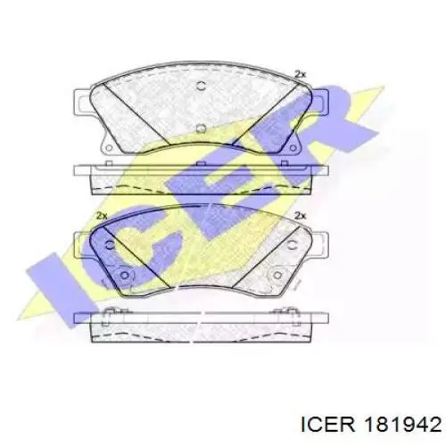 181942 Icer колодки гальмівні передні, дискові