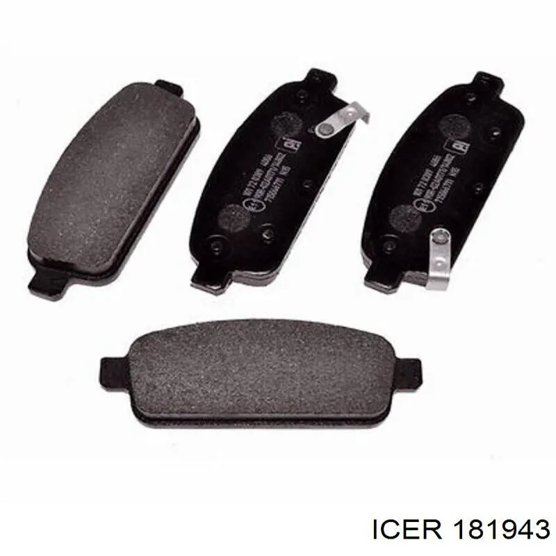Задні гальмівні колодки Icer 181943 ціна, від 20.43 USD