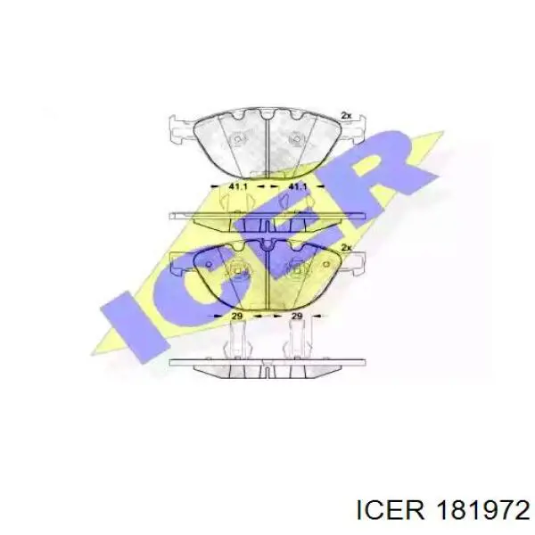 181972 Icer Передні гальмівні колодки