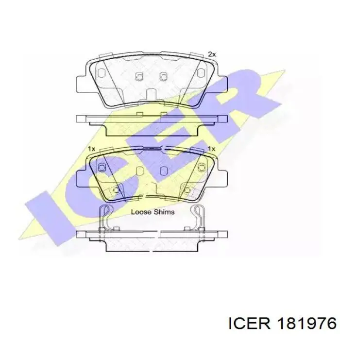 Задні гальмівні колодки 181976 Icer