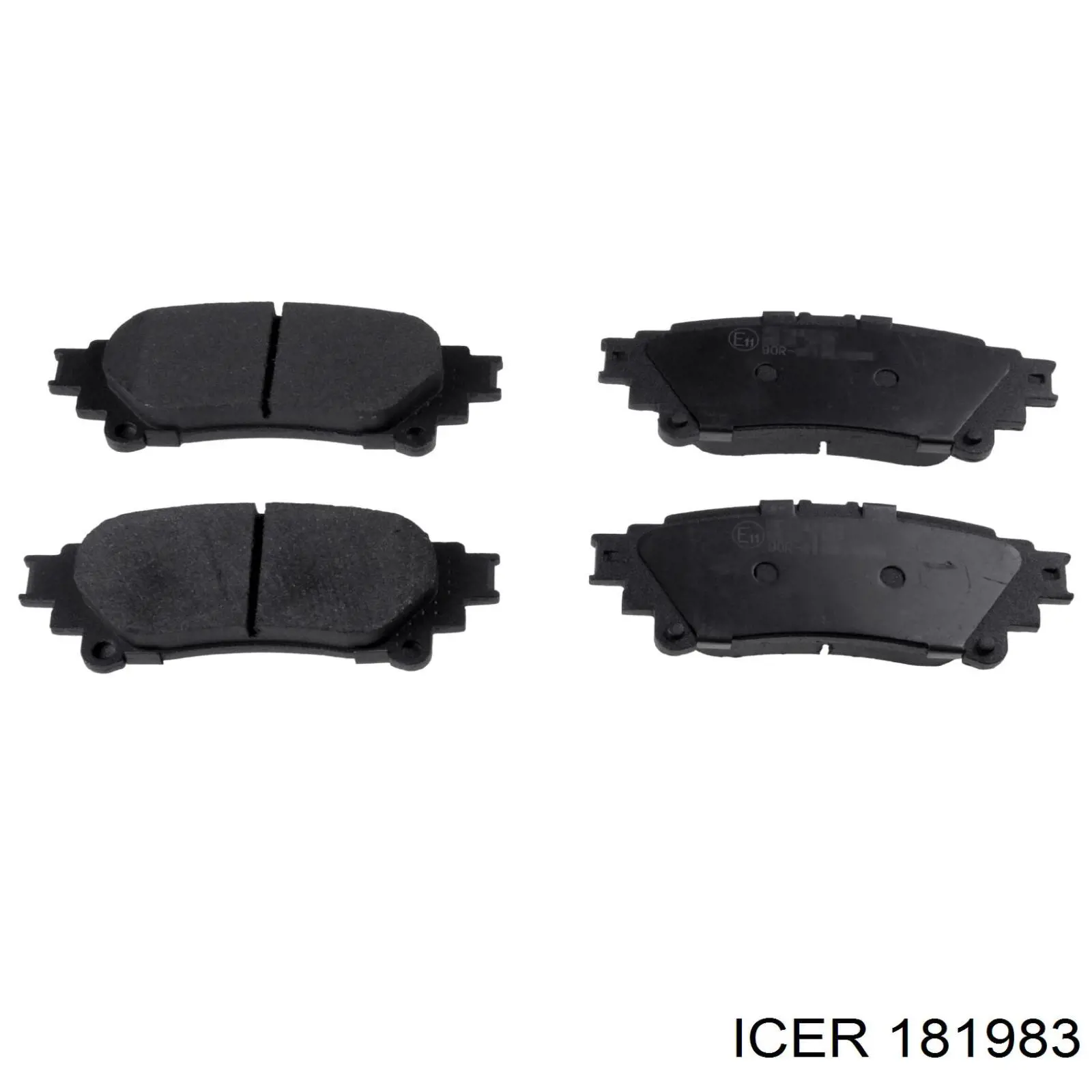 Задні гальмівні колодки 181983 Icer