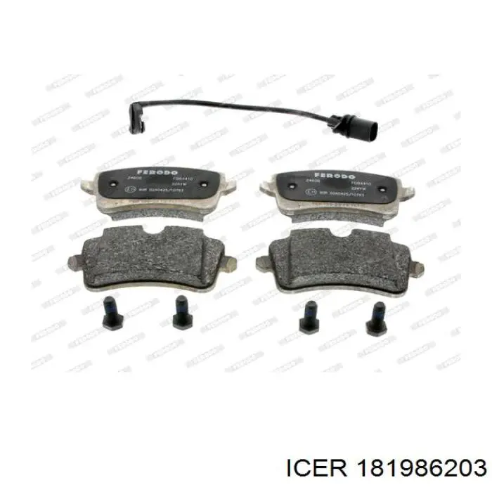 Задні дискові колодки Icer 181986203