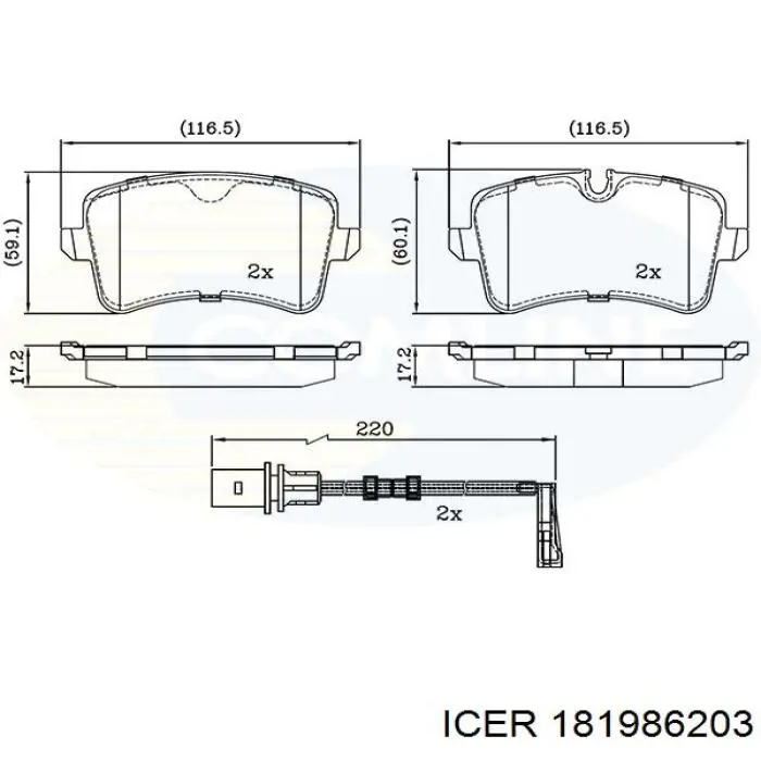 Купити 181986203 Icer Задні колодки