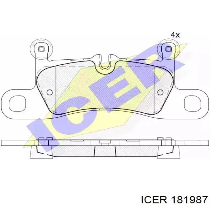 Задні гальмівні колодки Icer 181987 ціна, від 44.19 USD