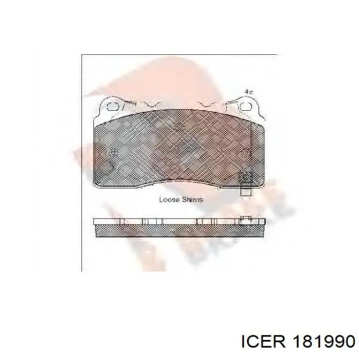 181990 Icer Передні гальмівні колодки