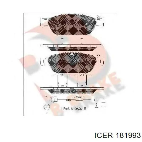 Тормозні колодки Icer 181993