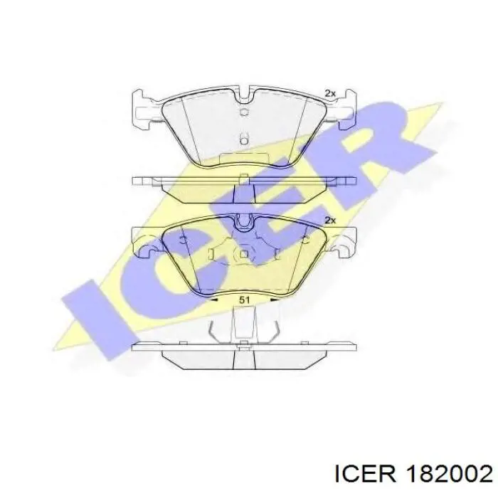 182002 Icer Передні гальмівні колодки