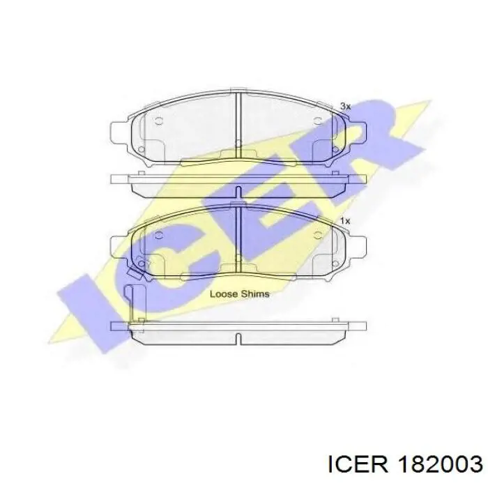 182003 Icer Передні гальмівні колодки