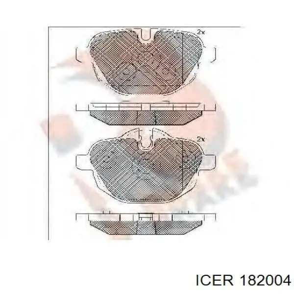Задні дискові колодки Icer 182004