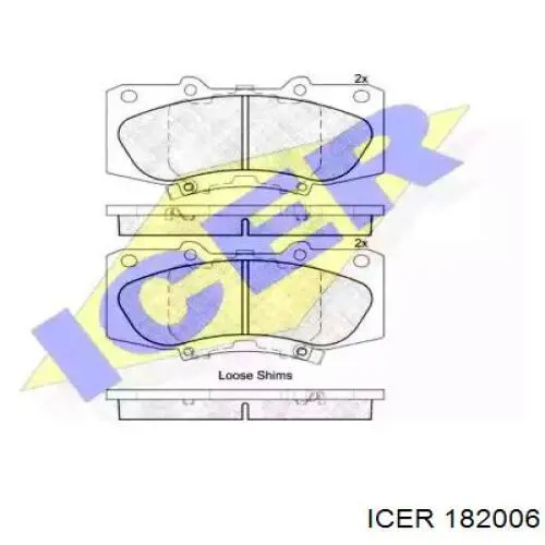 182006 Icer Передні гальмівні колодки