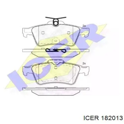 Колодки гальмові задні, дискові 182013 Icer