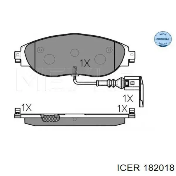 Тормозні колодки Icer 182018