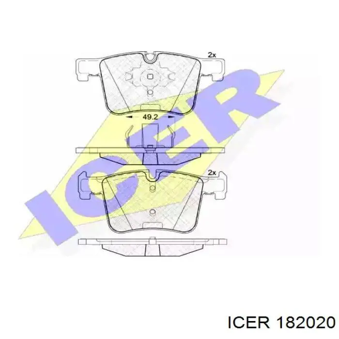 Гальмівні колодки Icer 182020 ціна, від 35.93 USD