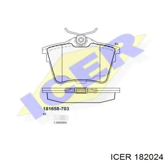 182024 Icer Передні гальмівні колодки