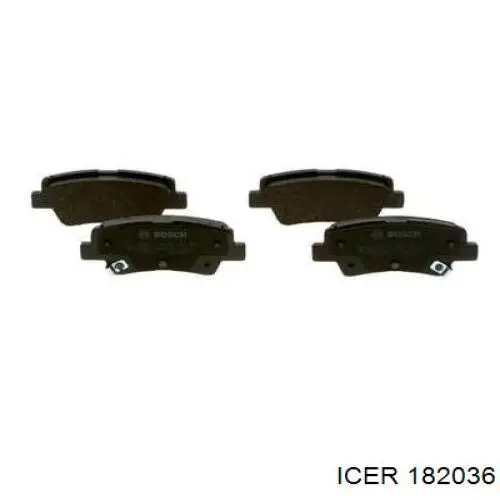 Задні гальмівні колодки Icer 182036 ціна, від 20.25 USD