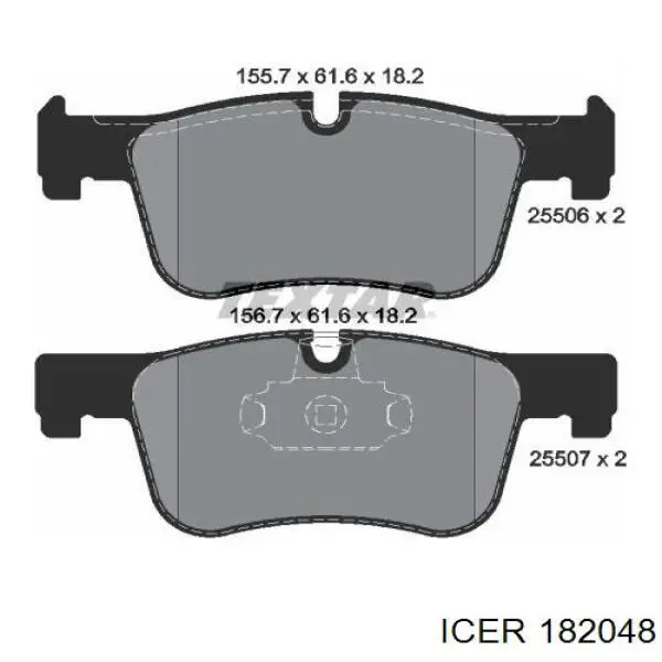 Передні тормозні колодки 182048 Icer