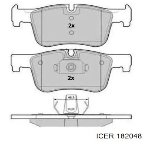 Тормозні колодки Icer 182048